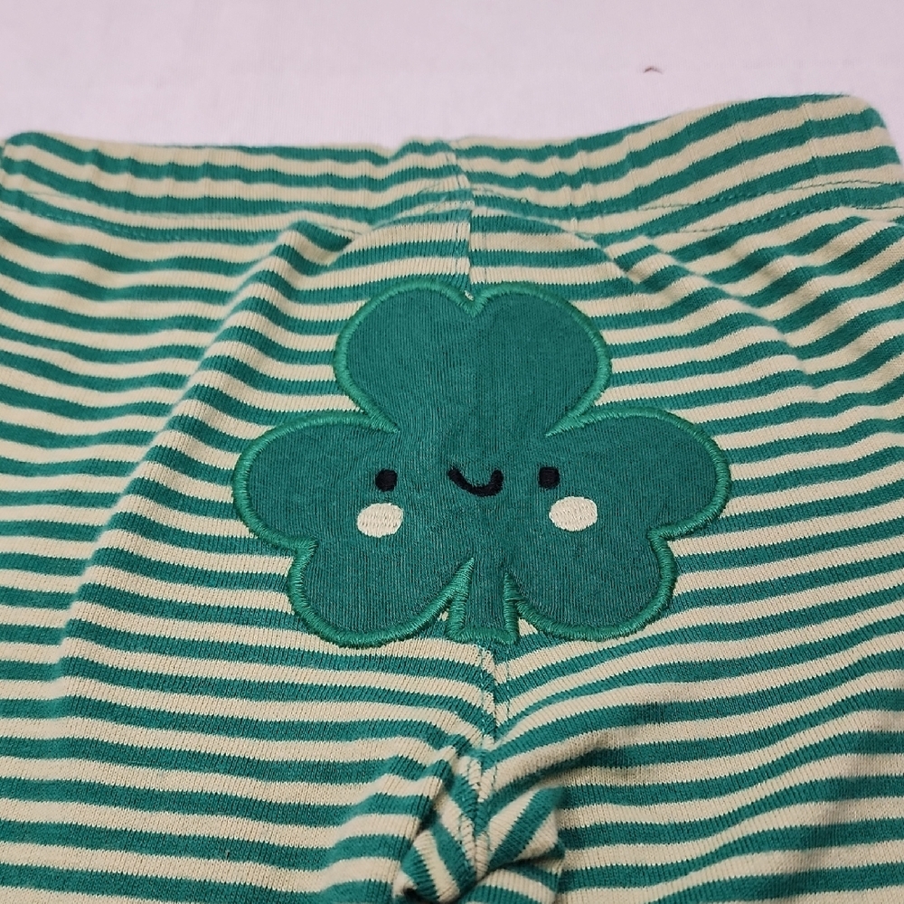 Carter's Green Striped Clover Pants